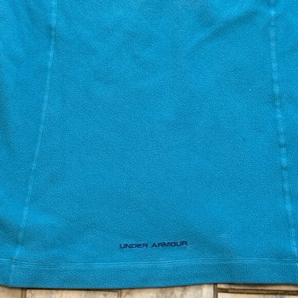 Under Armour women's medium blue 1/4 zip Fleece Pullover - Picture 5 of 5